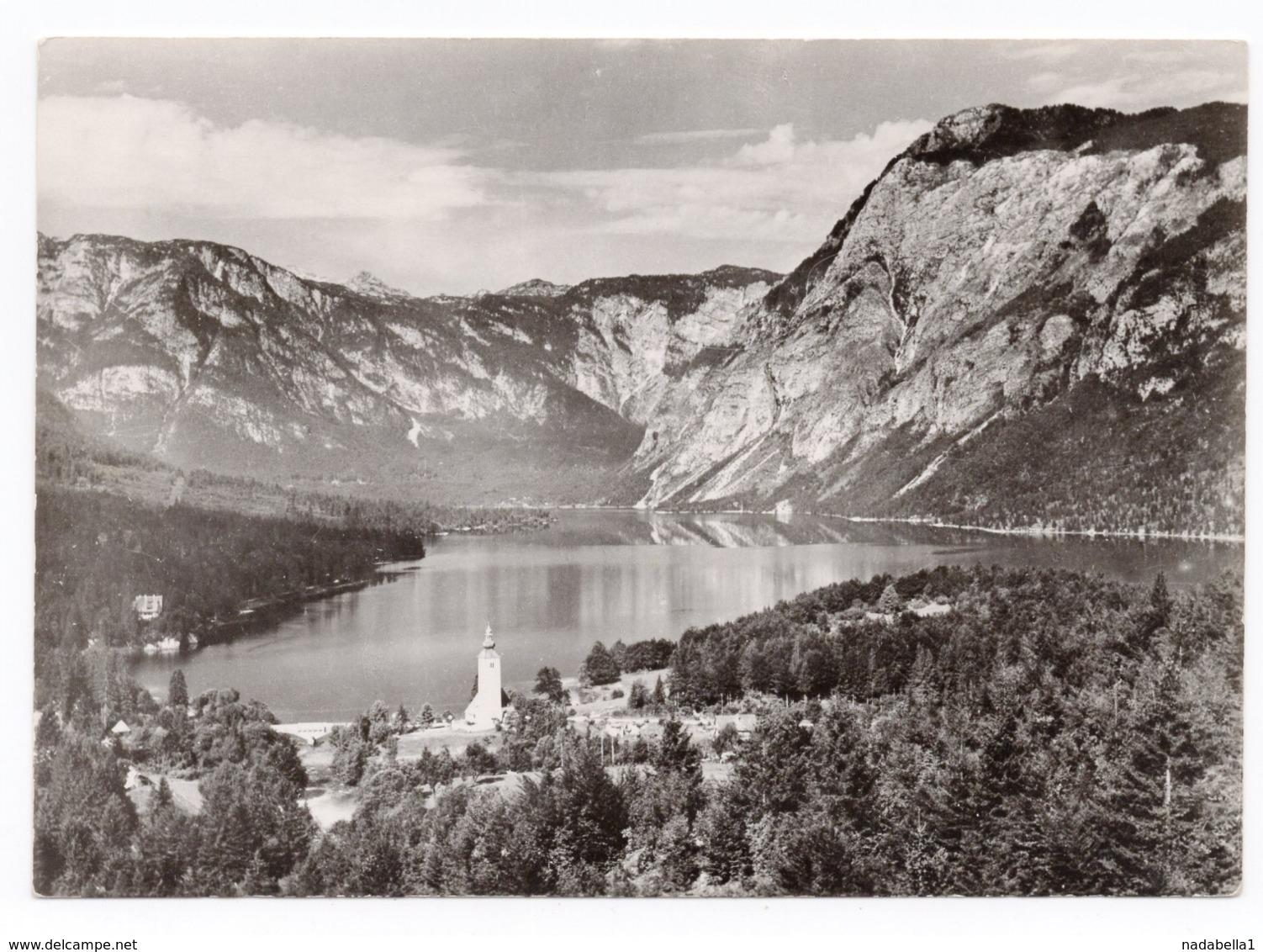 1957 YUGOSLAVIA, SLOVENIA, BOHINJ LAKE, TPO MOST NA SOCI-LJUBLJANA ILLUSTRATED POSTCARD, USED - Slovenia