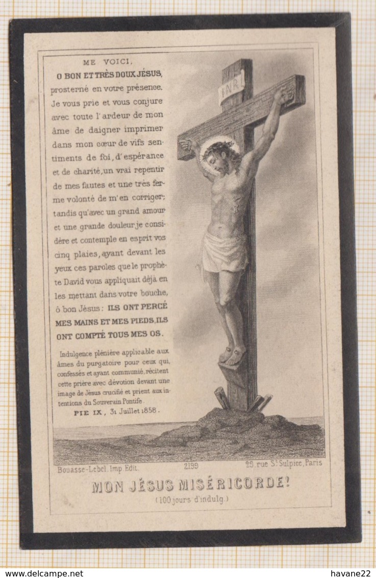 9AL1914 IMAGE RELIGIEUSE MORTUAIRE RECTEUR DE GAUSSON OLLIVIER MONCONTOUR 1932 2 SCANS - Images Religieuses