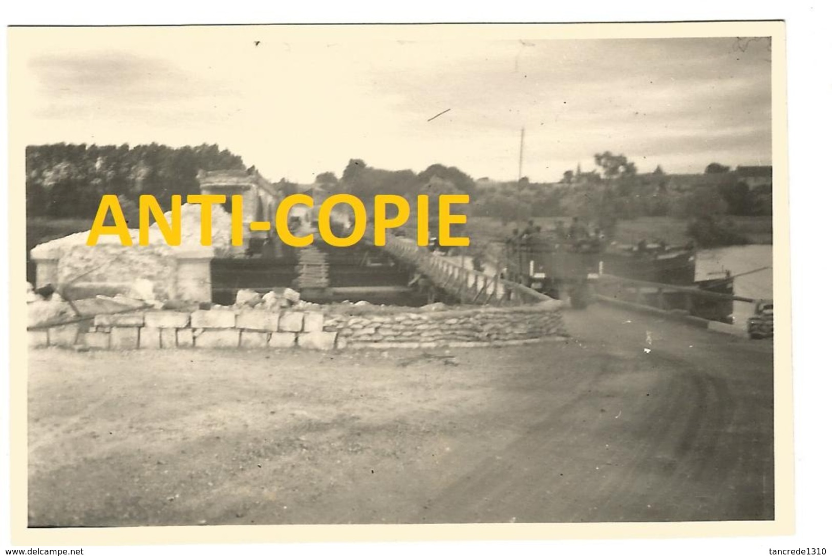 WW2 PHOTO ORIGINALE Pont Ko + Génie à COURCELLES SUR SEINE Près Gaillon Aubevoye Les Andelys EURE 27 Entre Vernon Rouen - 1939-45