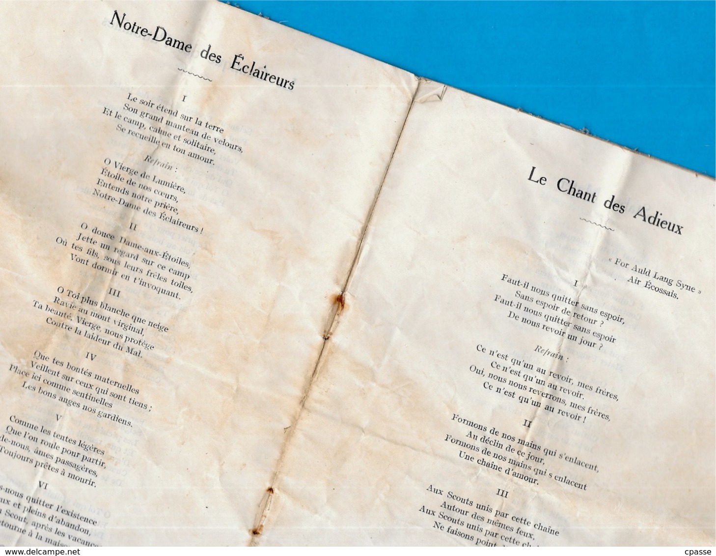 En L'état Fascicule Pèlerinage National SCOUT à (65) LOURDES Hautes-Pyrénées 1927 (Chansons Scouts) * Scoutisme - Non Classés