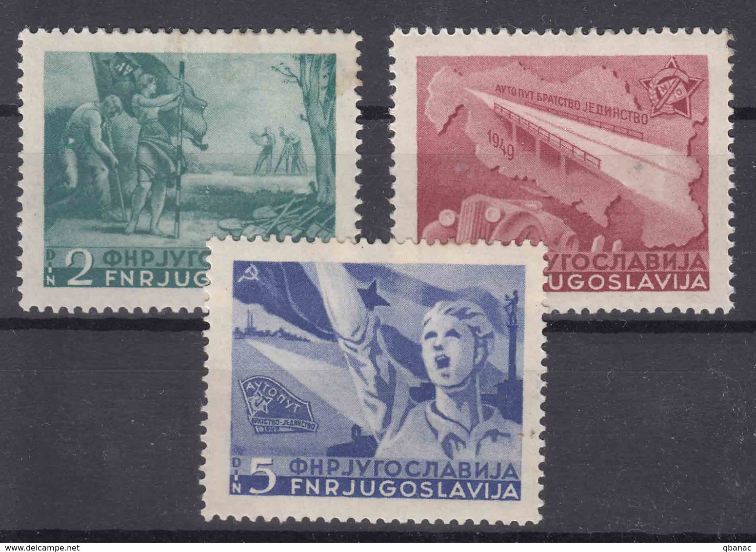 Yugoslavia Republic 1950 Mi#598-600 Mint Hinged - Nuovi