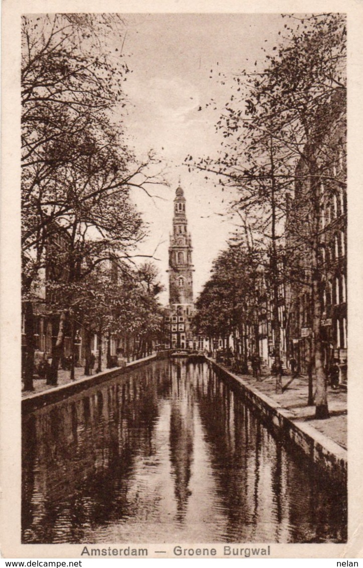 NETHERLANDS-AMSTERDAM-GROENE BURGWAL- VIAGGIATA 1929 - Amsterdam