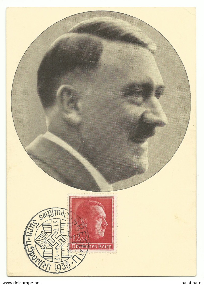 Männer Der Zeit Nr.91 Adolf Hitler Sonderstempel Breslau 1938 - Guerra 1939-45