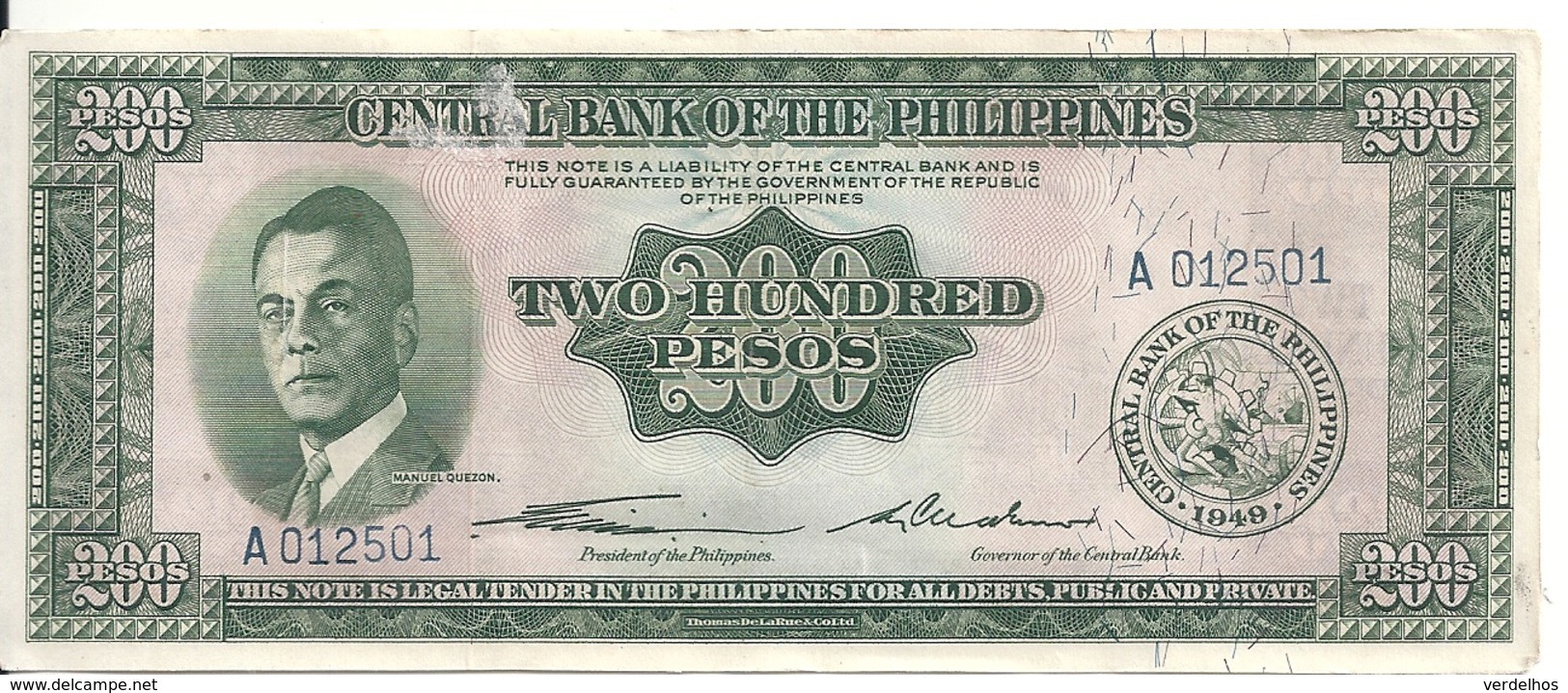 PHILIPPINES 200 PESOS  ND AUNC P 140 - Philippines