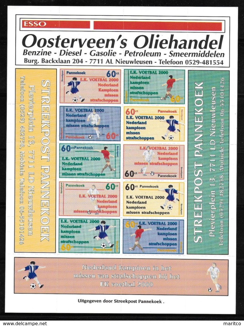 NETHERLANDS Stadspost Privatpost Local Mail NIEUWLEUSEN EK Voetbal EC Football 2000 - Andere & Zonder Classificatie