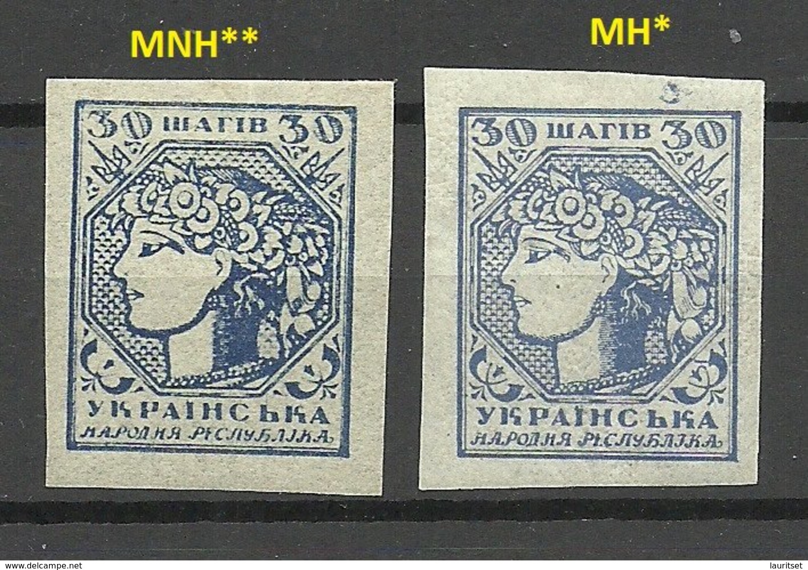 UKRAINE UKRAINA 1918 Michel 3 A + B MNH/MH - Oekraïne