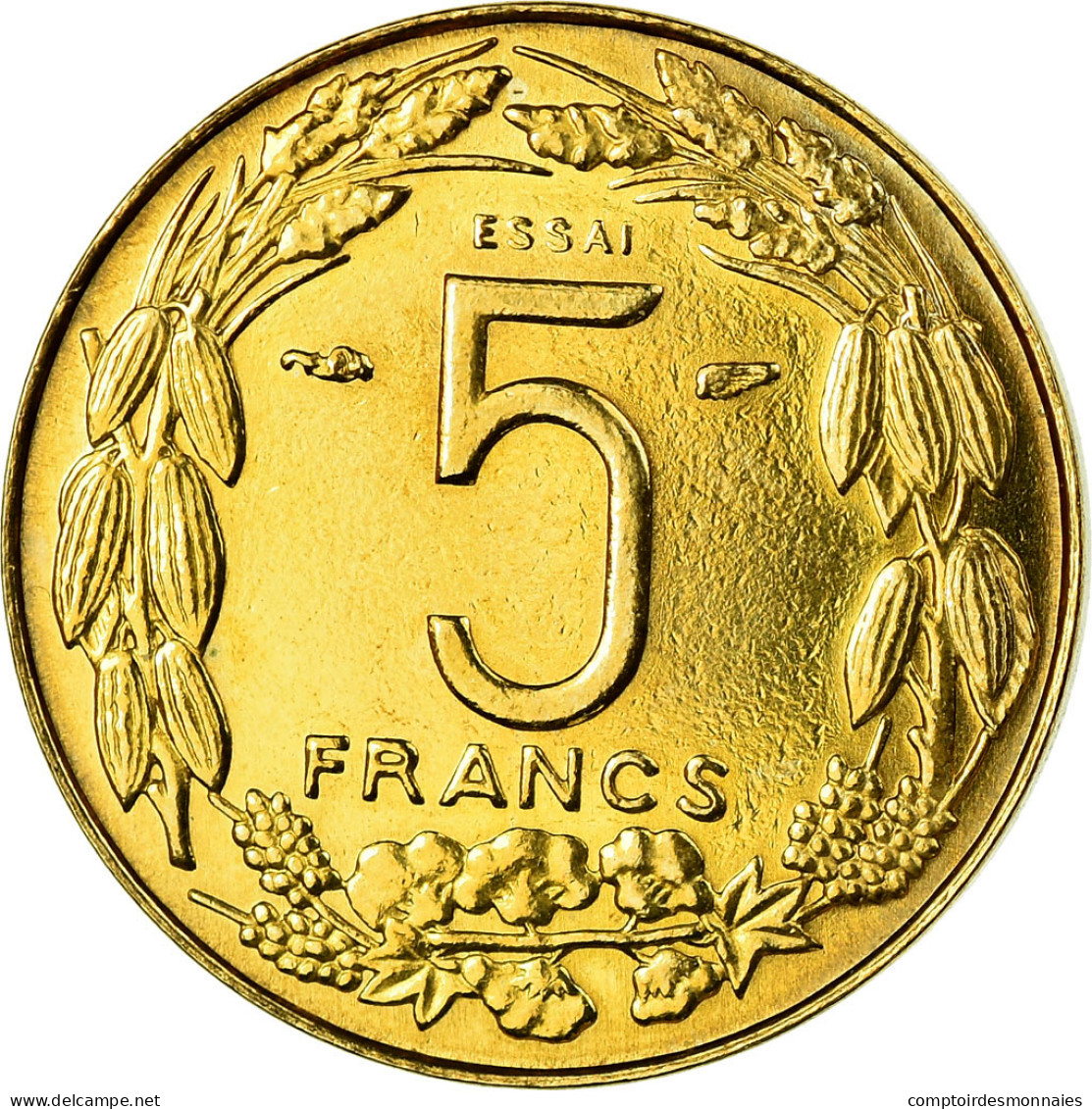 Monnaie, Cameroun, 5 Francs, 1958, Paris, ESSAI, SUP+, Aluminum-Bronze, KM:E7 - Cameroon