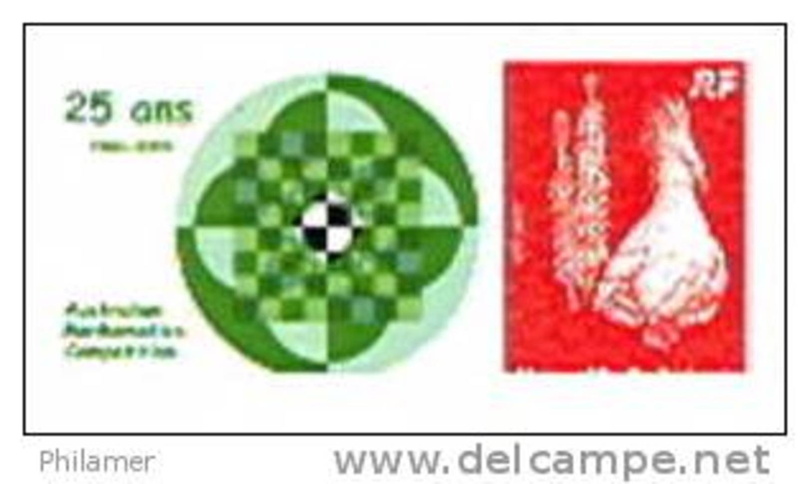 Nouvelle Caledonie Timbre Personnalise Prive Association Mathematics Competition Mathematiques Symbole Cagou Neuf - Altri & Non Classificati
