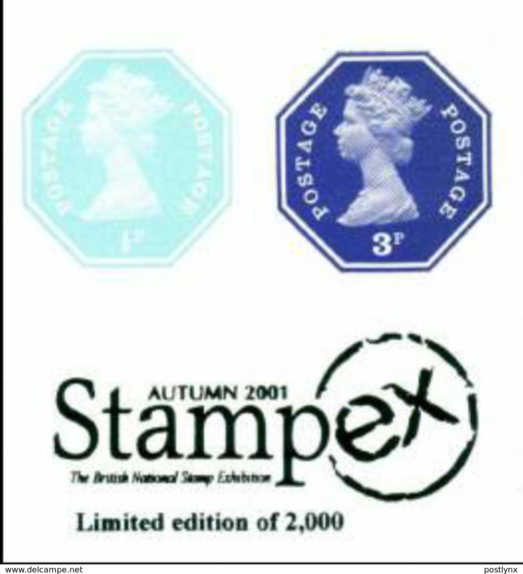 GREAT BRITAIN 1974/2005 Octagon IMPERF. 1p/3p OVPT:Stampex (postally Valid) [PRINT:2000] - Non Dentelés