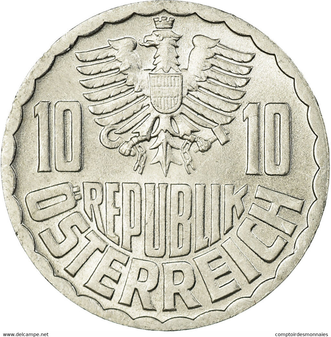 Monnaie, Autriche, 10 Groschen, 1973, Vienna, SUP+, Aluminium, KM:2878 - Autriche