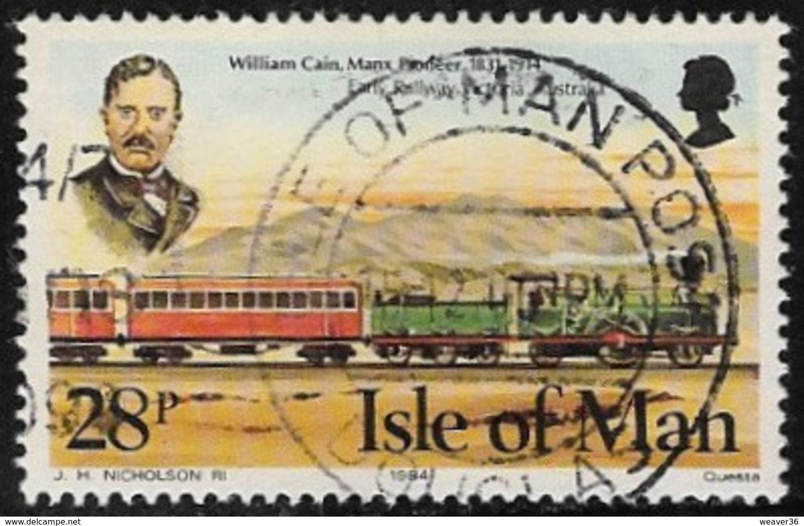 Isle Of Man SG276 1984 Cain 28p Good/fine Used [12/12470/25D] - Isle Of Man