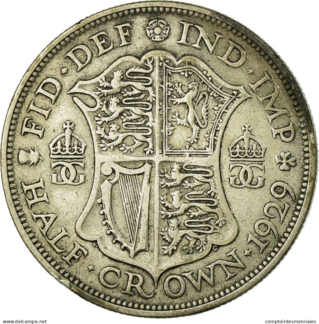 Monnaie, Grande-Bretagne, George V, 1/2 Crown, 1929, TB, Argent, KM:835 - K. 1/2 Crown