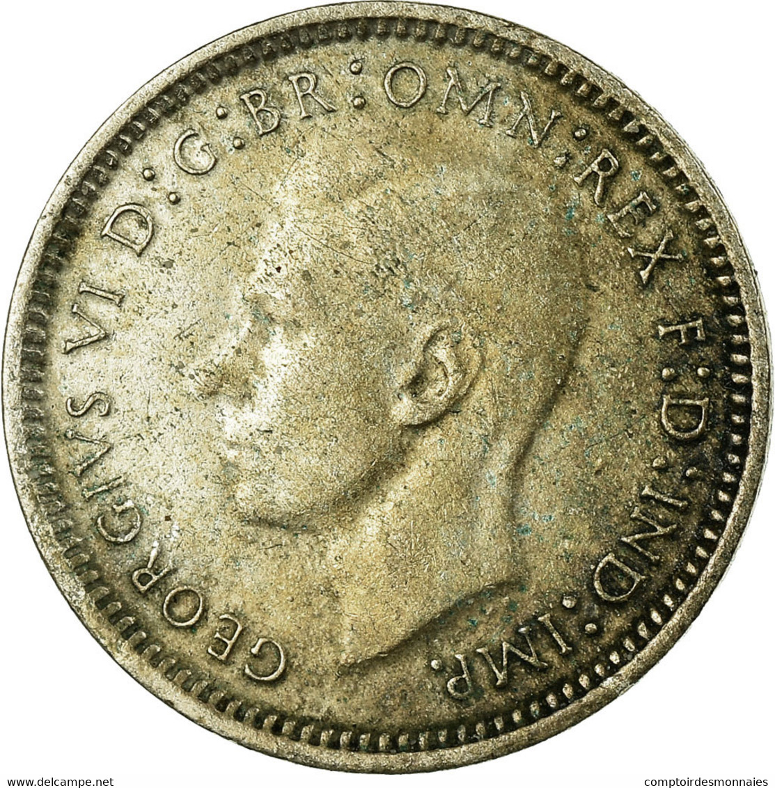 Monnaie, Australie, George VI, Threepence, 1948, Melbourne, TB+, Argent, KM:37a - Threepence