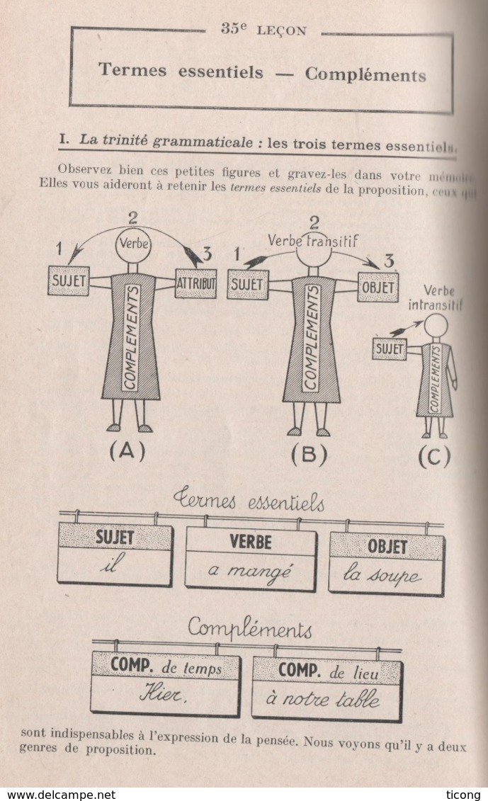 NOTRE LANGUE MATERNELLE - LIBRAIRIE GENERALE DE L ENSEIGNEMENT LIBRE PARIS - ILLUSTRATIONS, LIVRE ANCIEN - 6-12 Ans