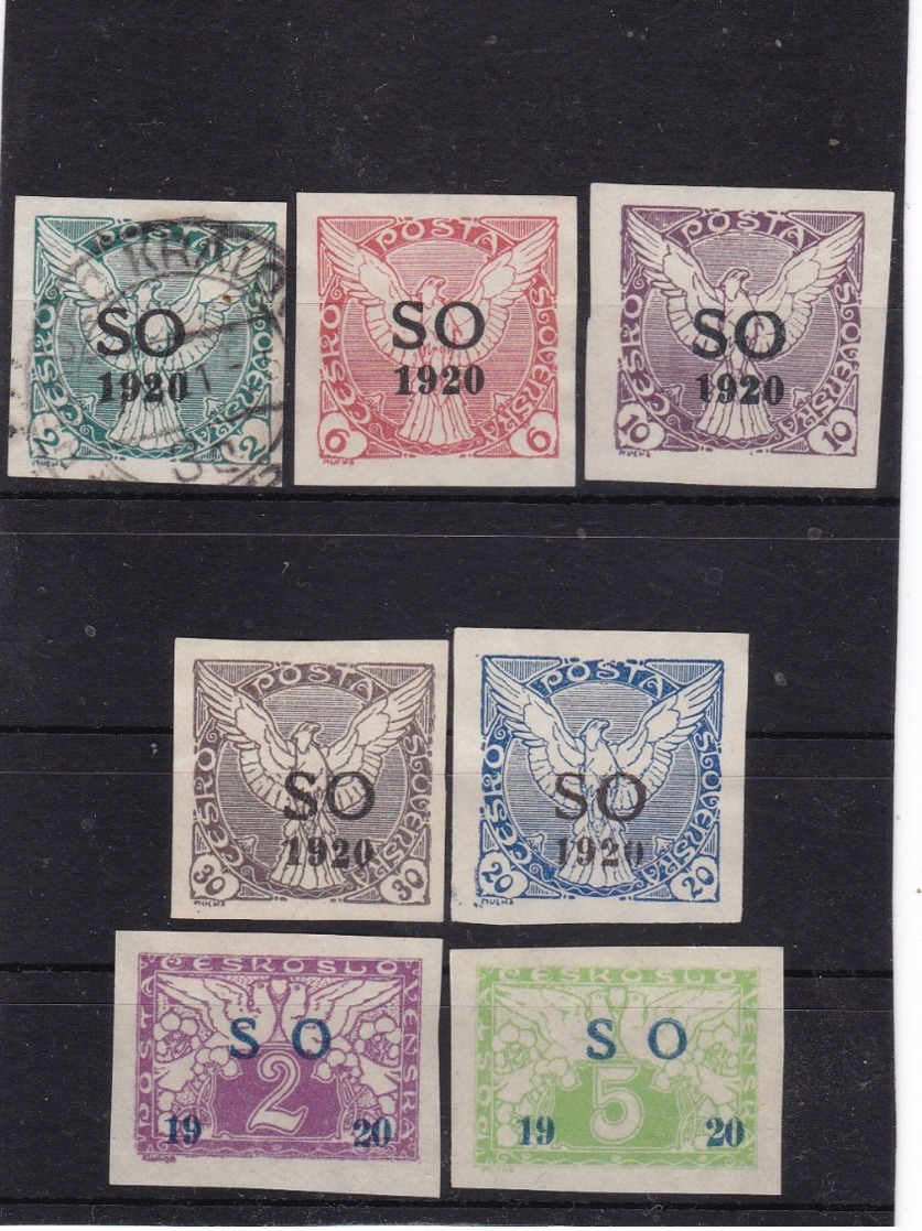 Z.10475 East Silesia 1920,  2 X Sets Overprint SO, (x), Used, Michel 28 - 34: Definitive, No Guarantee! - Unused Stamps