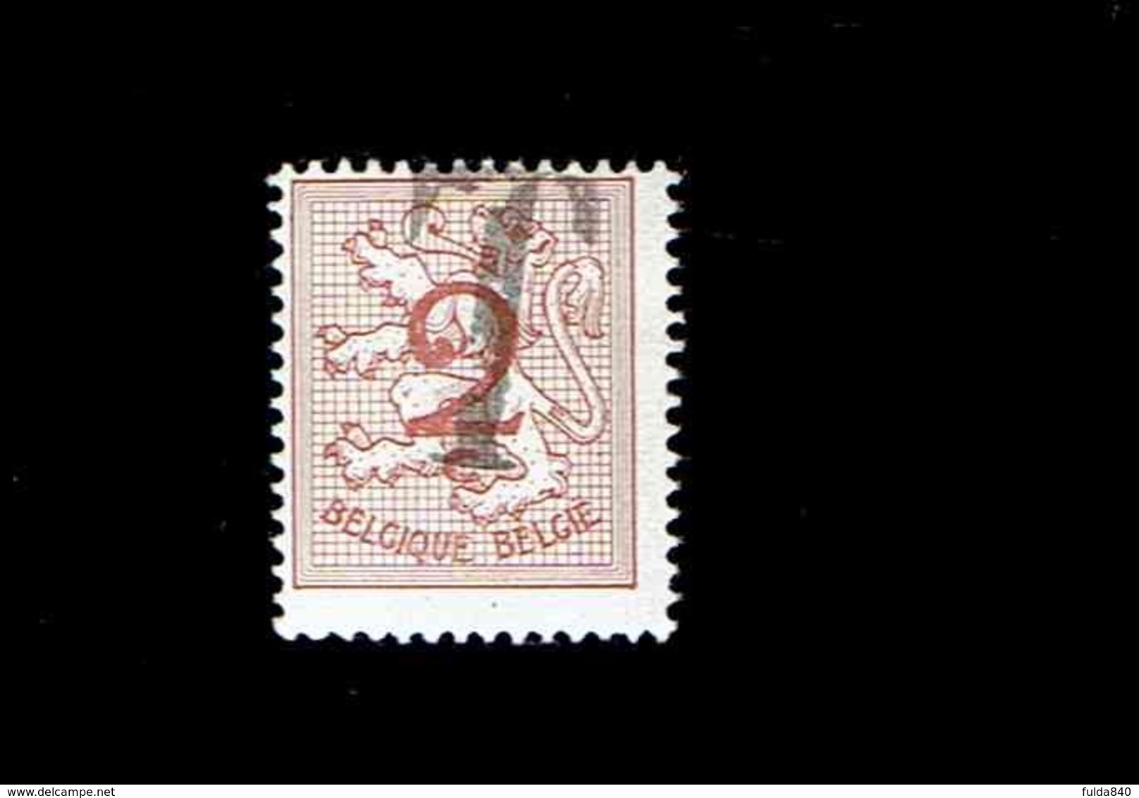 Belgique. (OBP-COB) 1957. N°1026 A   *  Chiffre Sur Lion Héraldique *   2c . Obli - Gebraucht