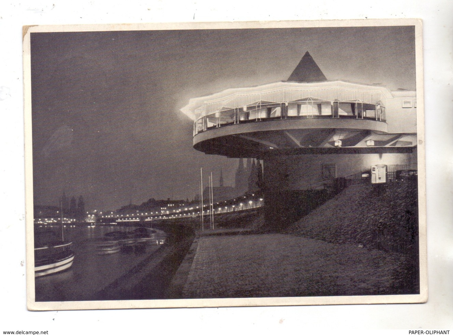 5000 KÖLN, Bastei Bei Nacht, Rheinufer, Blick Zum Dom, 1934 - Koeln