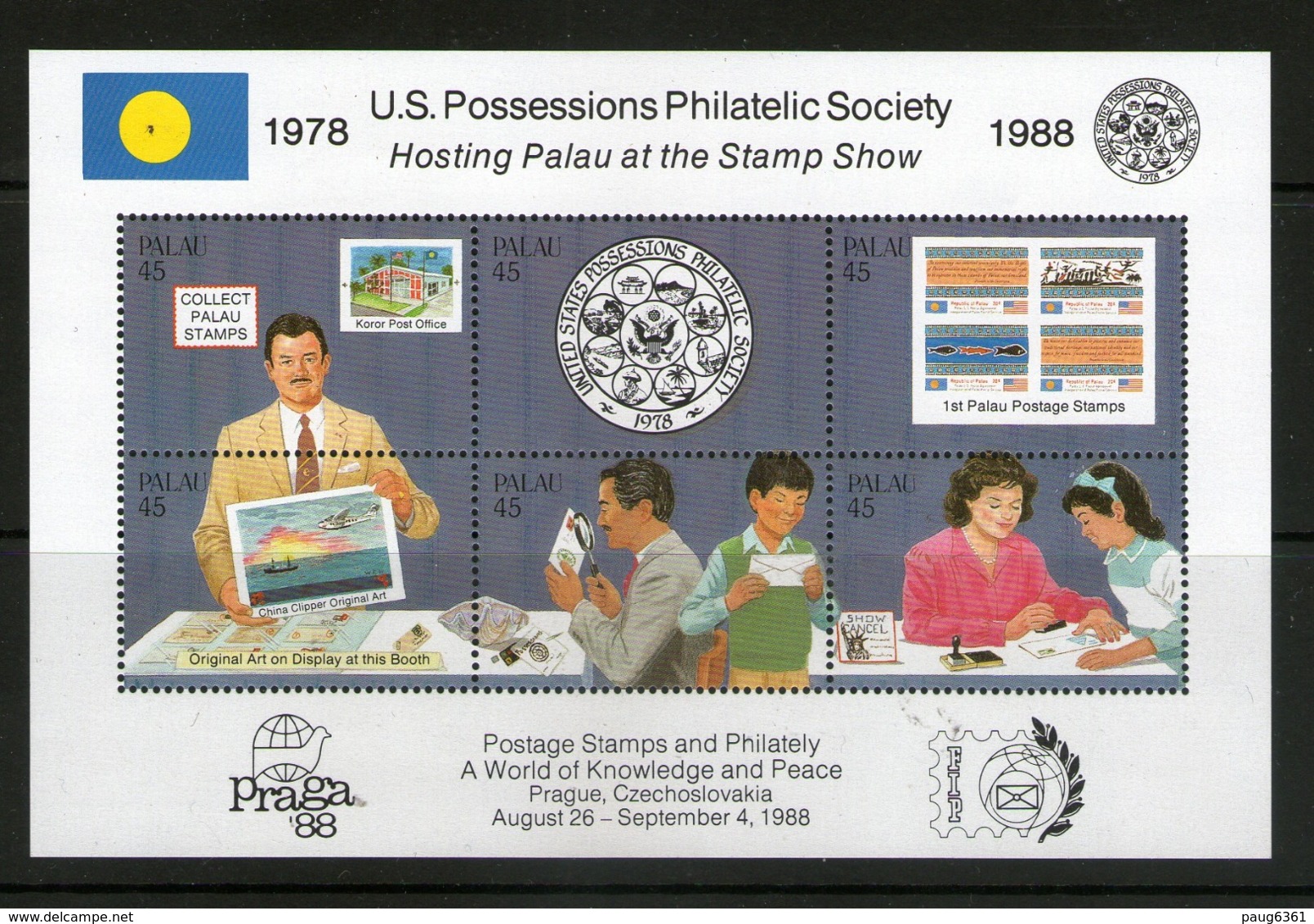 PALAU 1988  PRAGA'88    YVERT N°B4 NEUF MNH** - Palau