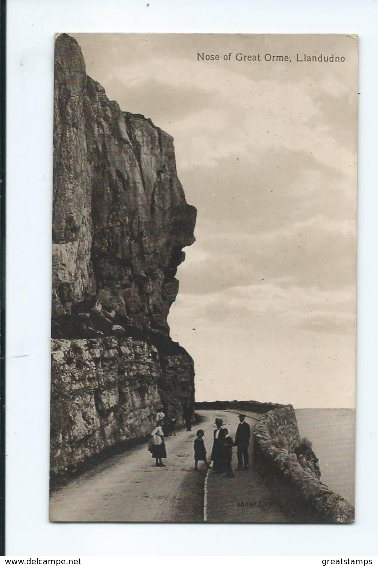 Wales Postcard Llandudno Nose Of The Great Orme Rppc  Rp Posted 1914 - Caernarvonshire