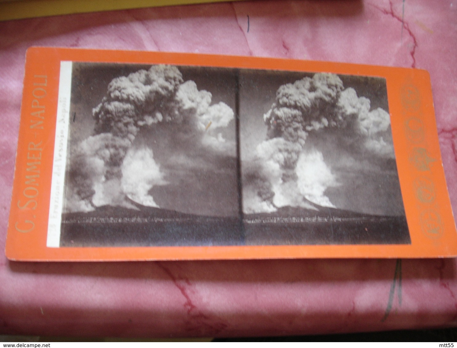 Stereo  Sommer Napoli  Naples   Vesuve Eruption  Photo Stereoscopique - Stereoscopic