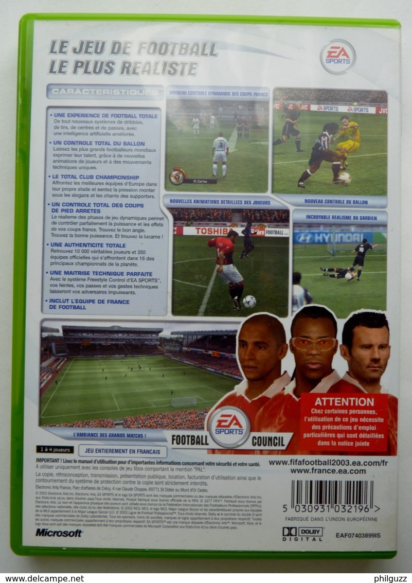 JEU XBOX FIFA FOOTBALL 2003  AVEC BOITIER ET LIVRET - Xbox