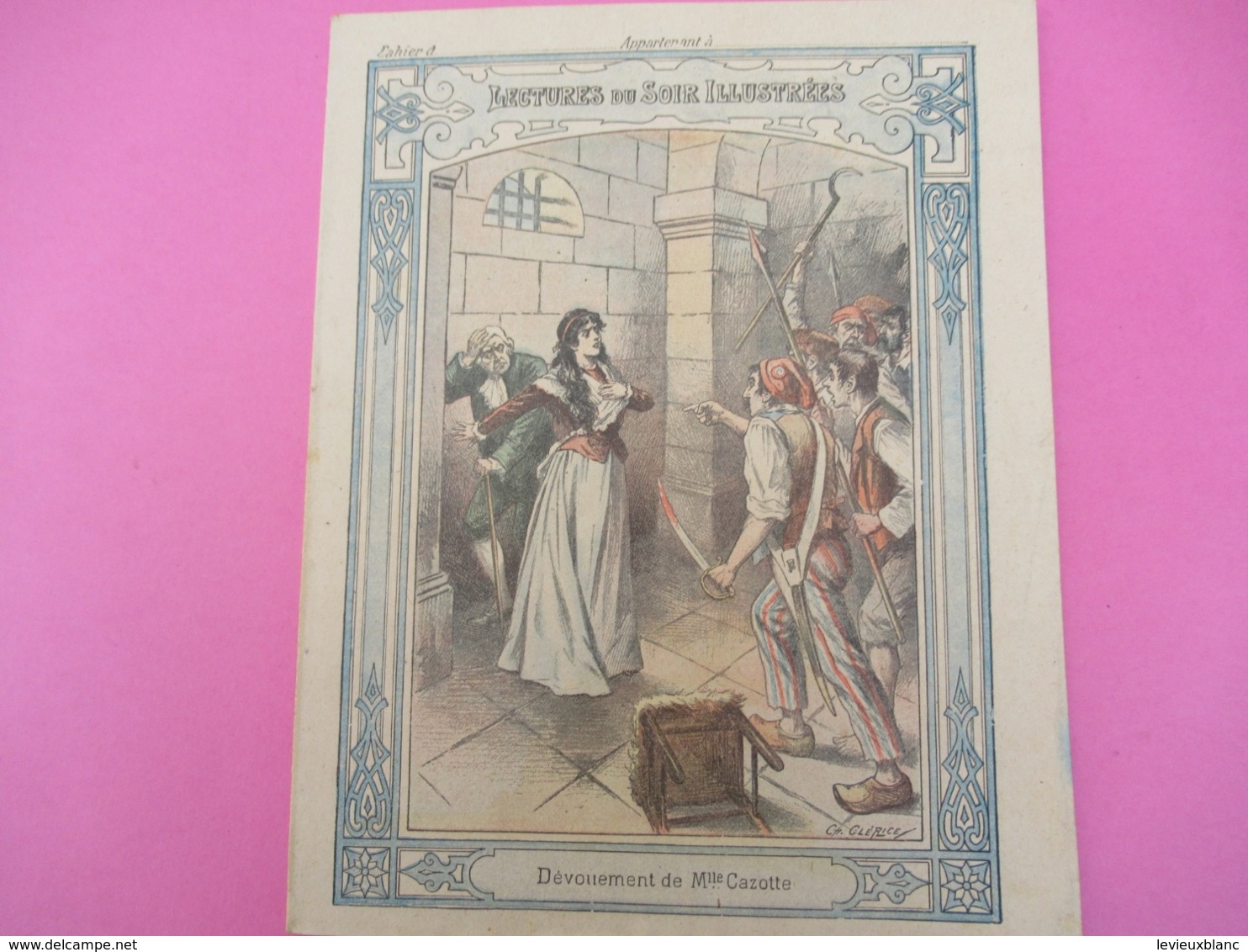 Couverture De Cahier écolier/lectures Du Soir Illustrées/Dévouement Melle Cazotte/ Collection Godchaux/Vers 1900  CAH249 - Other & Unclassified