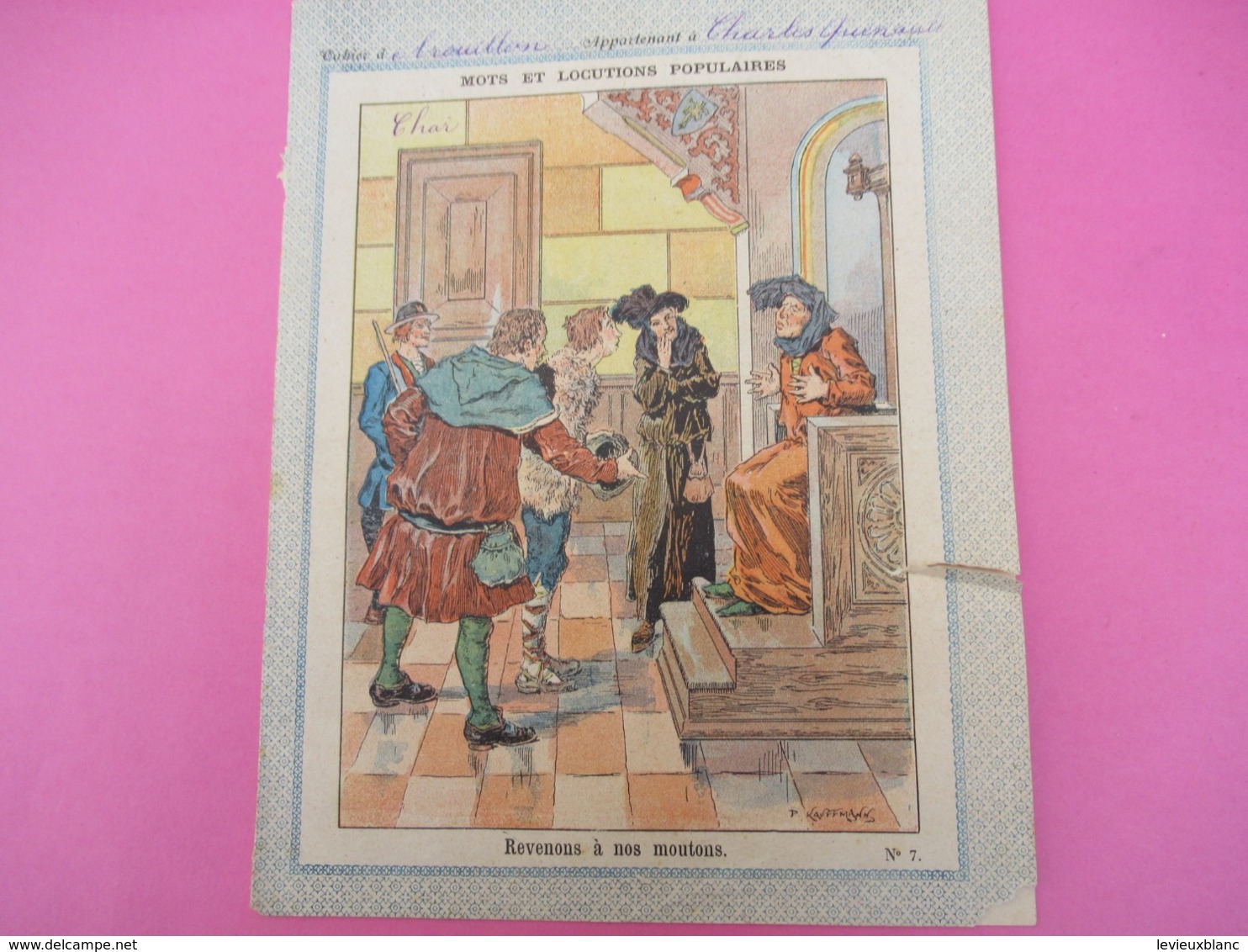 Couverture De Cahier écolier/Mots Et Locutions Populaires/Revenons à Nos Moutons/Gedalge Et Cie/Vers 1900  CAH250 - Otros & Sin Clasificación