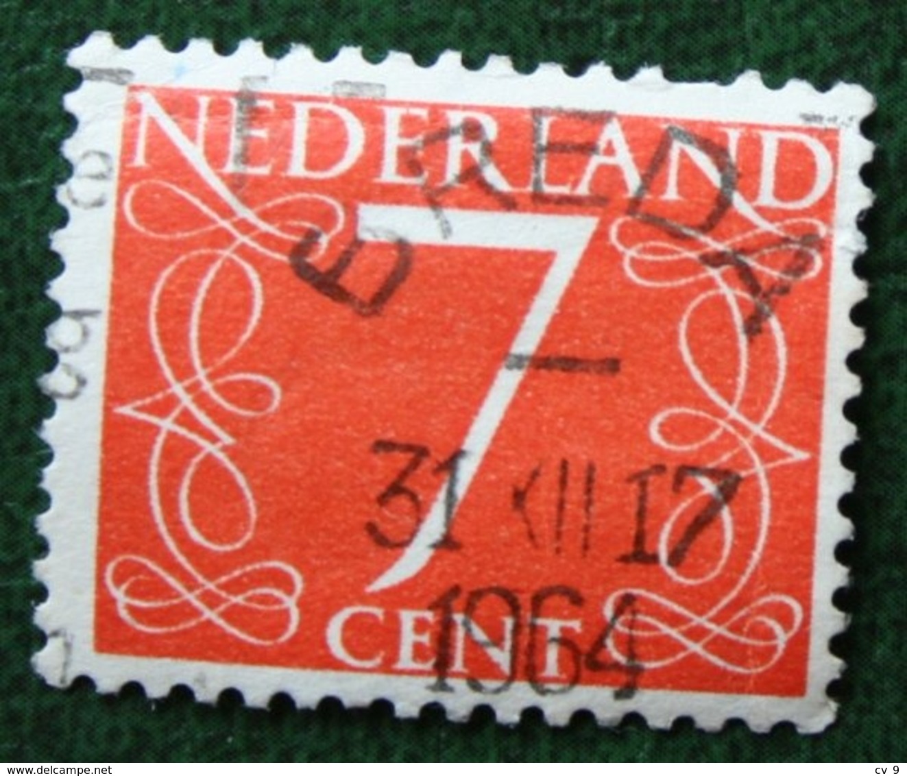 7 Ct Krimpen Cijfer Zegel NVPH 467 (Mi 614) 1946 1953 BREDA Gestempeld / Used NEDERLAND / NIEDERLANDE - Used Stamps