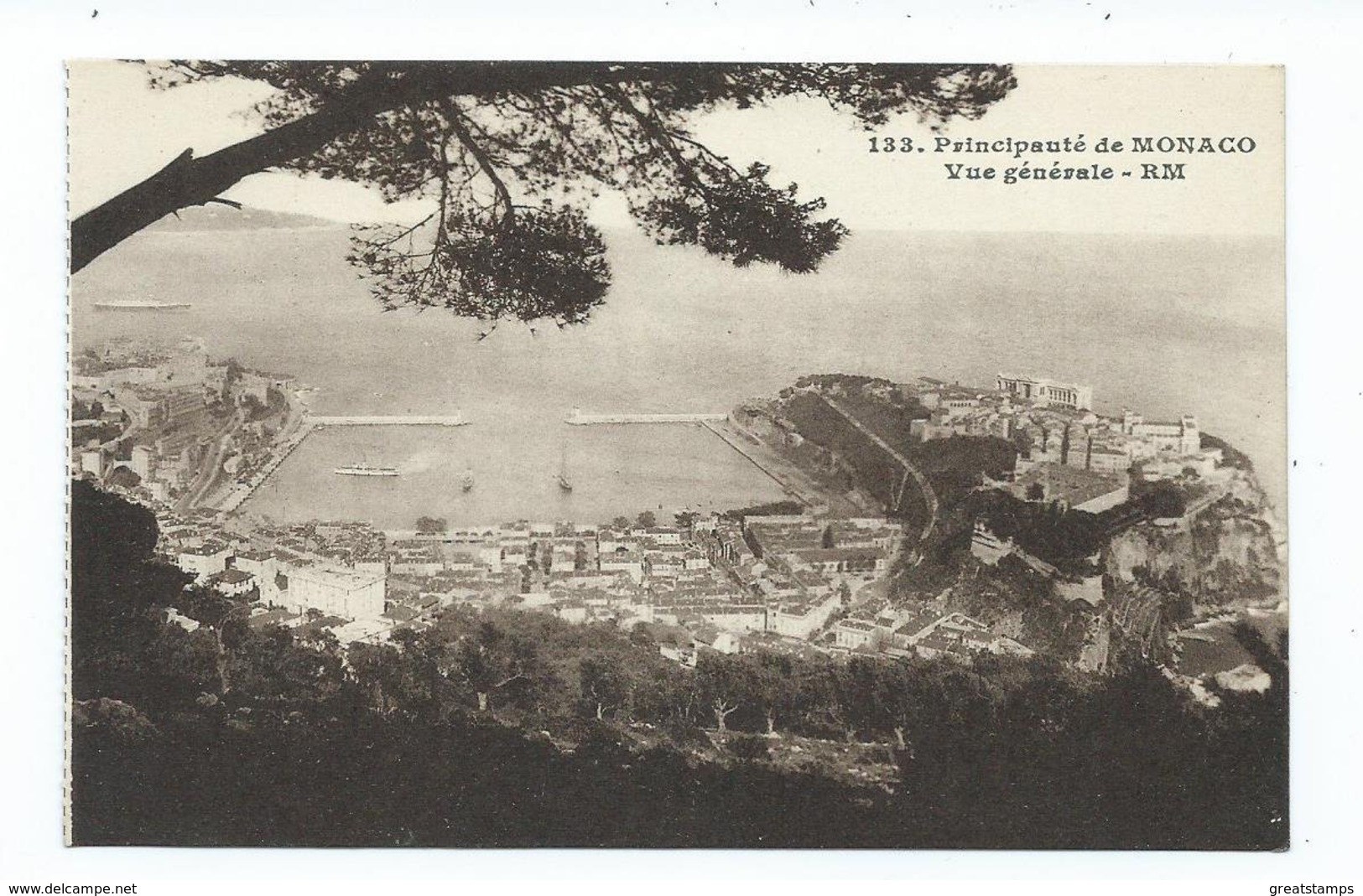 Monaco Postcard 133 Principaute  General View Rm.rostan Et Munser Unused - Other & Unclassified