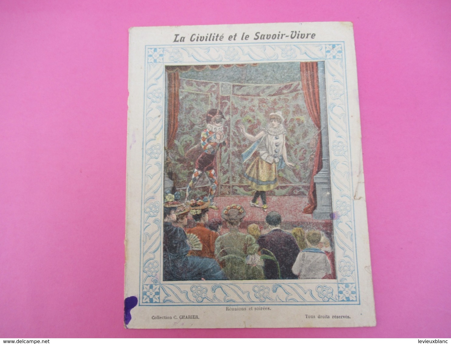 Couverture De Cahier écolier/La Civilité Et Le Savoir-vivre/Réunions Et Soirées/Charier/Saumur/Vers 1900  CAH254 - Autres & Non Classés