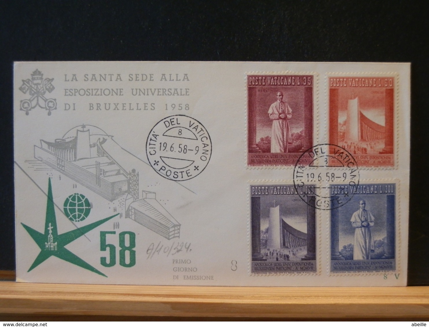 A10/324  FDC  VAT. 1958 - 1958 – Brussels (Belgium)