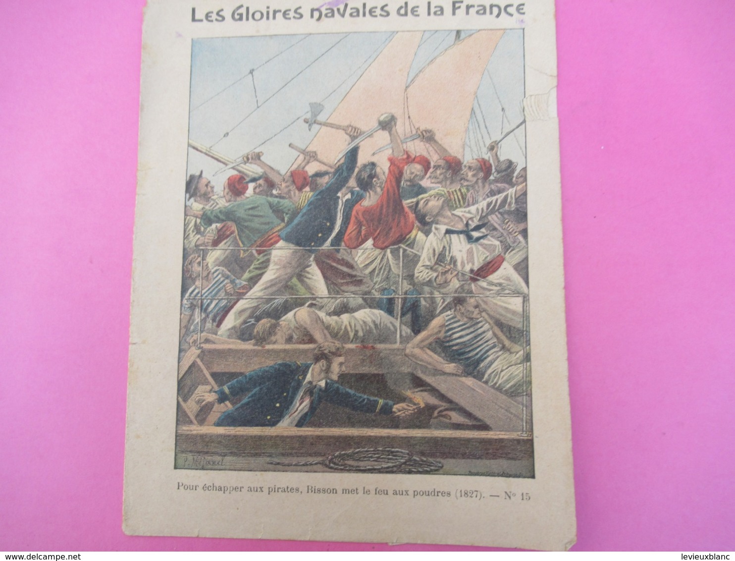 Couverture De Cahier écolier/Les Gloires Navales De La France/Bisson Met Le/Collection Charier Saumur/Vers 1900  CAH260 - Sonstige & Ohne Zuordnung