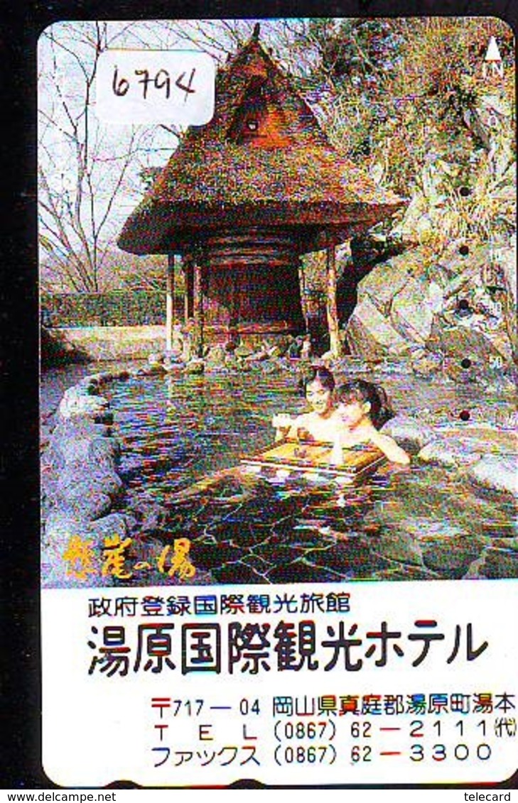 Télécarte Japon * EROTIQUE (6794) DANS LA BAIN *  EROTIC PHONECARD JAPAN * TK * BATHCLOTHES * FEMME SEXY LADY LINGERIE - Mode