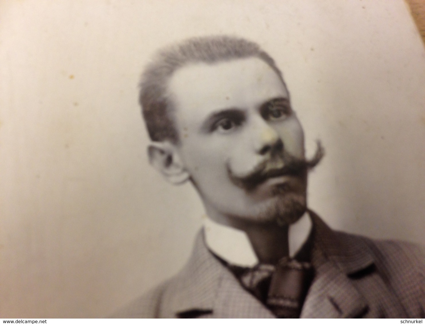 HERMANNSTADT - ROMANIA - ATELIER MYSZ - YOUNG MAN WITH HUGE MOUSTACHE - DEDICATION - 1902 - Lieux