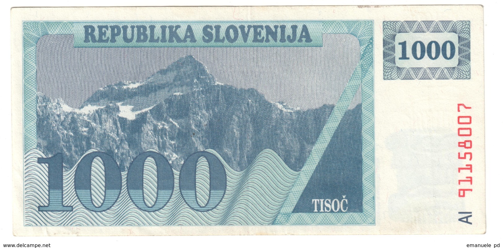 Slovenia 1000 Tolarjev 1991 *V* - Slovenia