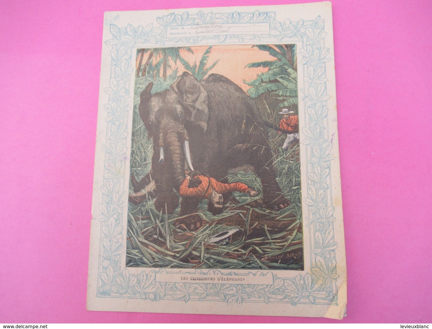 Couverture De Cahier écolier/Les Chasseurs D'Elephants/ Vers 1900       CAH265 - Sonstige & Ohne Zuordnung