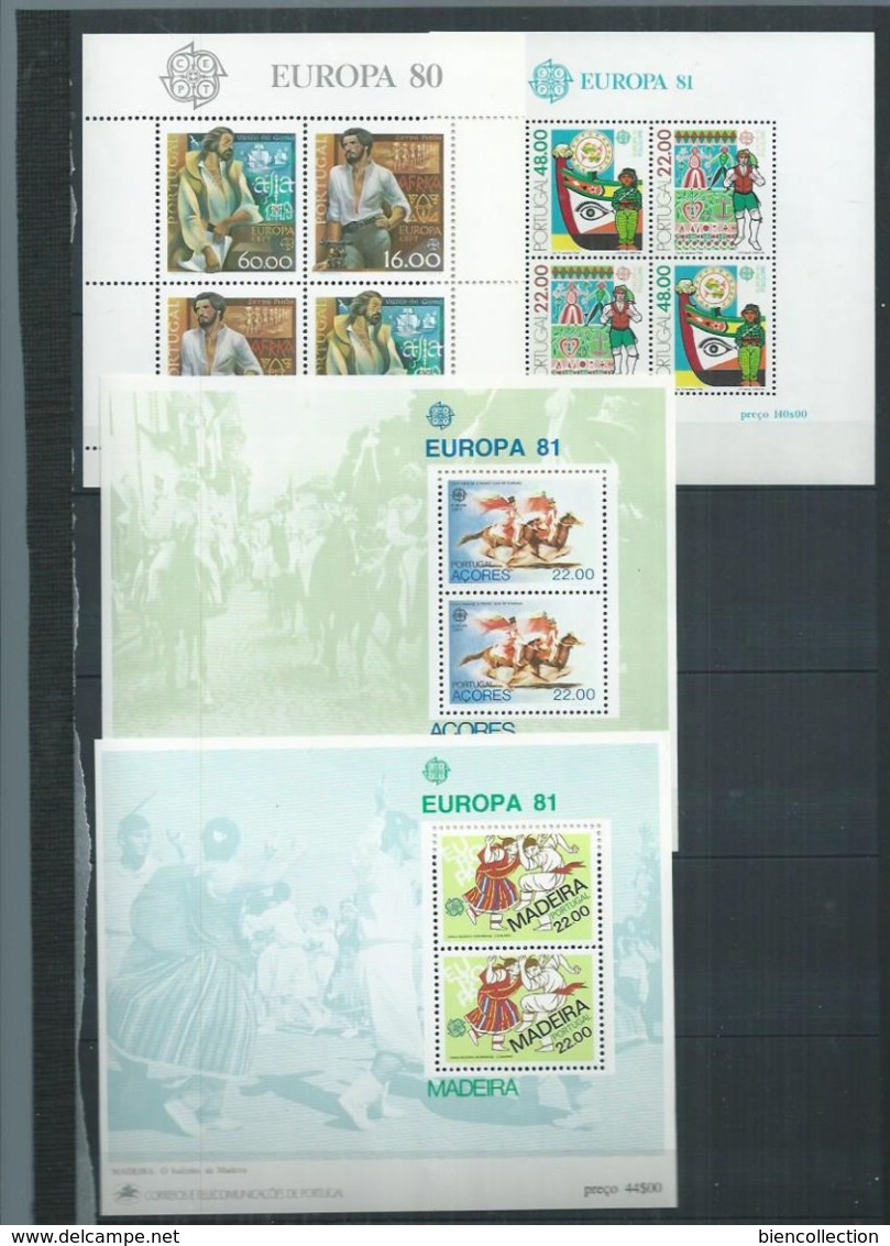 27 Blocs**  Europa "Portugal, Açores, Madère" 1977 à 1988 ; Cote 369€ - Other & Unclassified