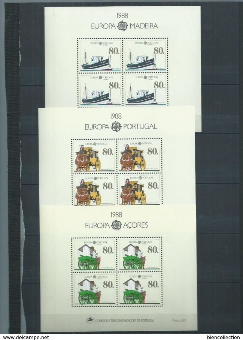 27 blocs**  Europa "Portugal, Açores, Madère" 1977 à 1988 ; Cote 369€