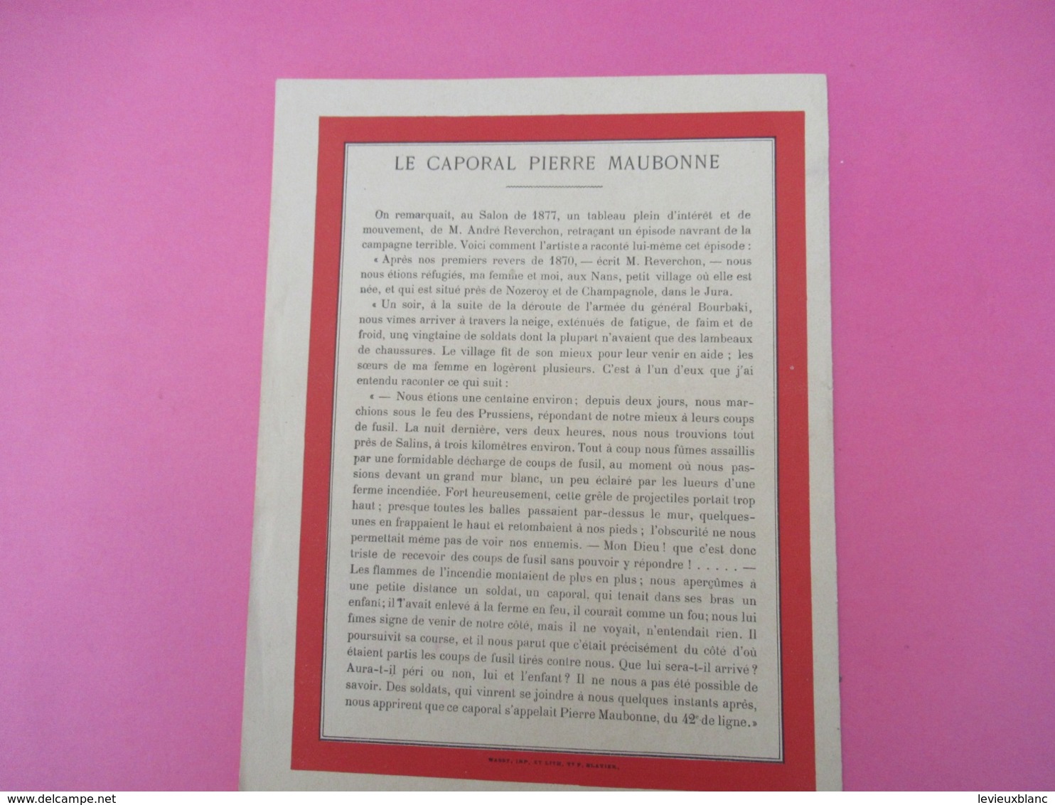 Couverture De Cahier écolier/Episode De La Guerre De 1870/Le Caporal Pierre Maubonne/Varin/Vers 1900     CAH268 - Autres & Non Classés