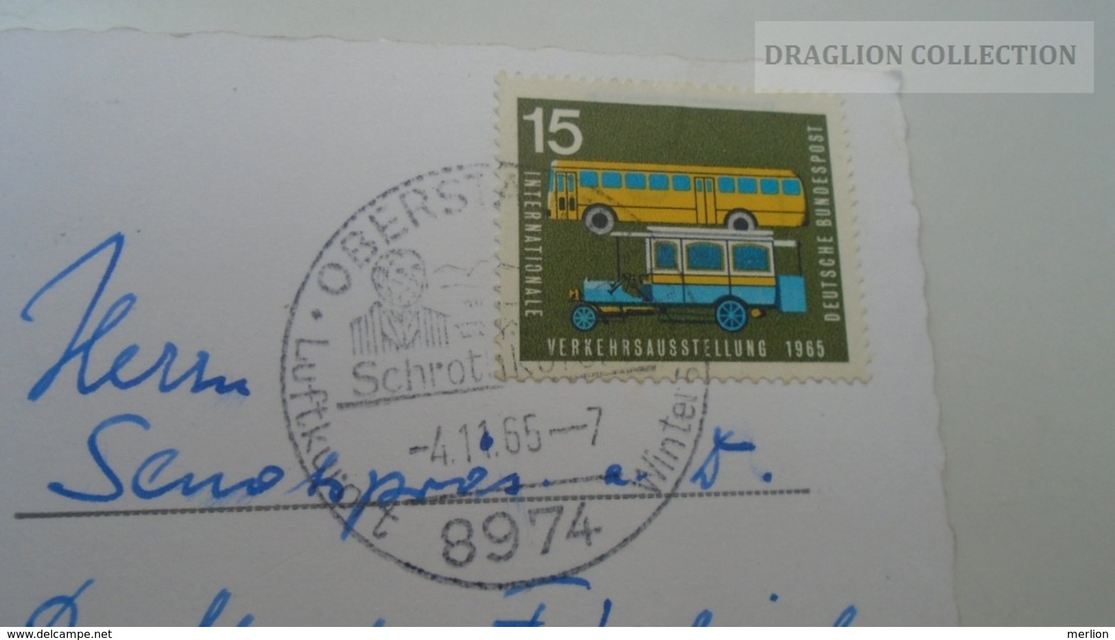 D167456  AK   Oberstaufen Im Allgäu  -Sonderstempel  1965  -stamp Autobus - Oberstaufen