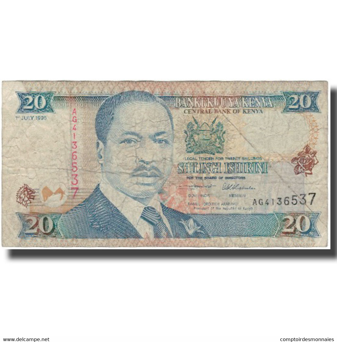 Billet, Kenya, 20 Shillings, 1995-07-01, KM:32, B - Kenia