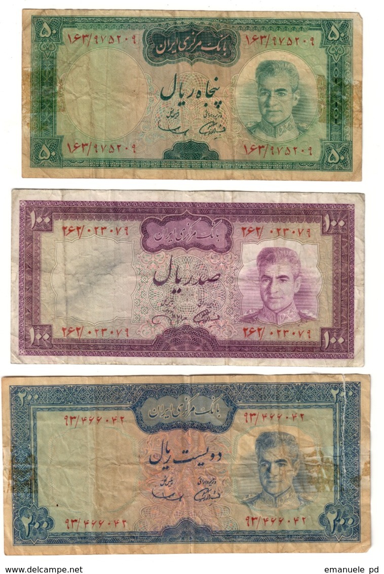 Iran Lot Set 3 Banknotes *V* - Iran