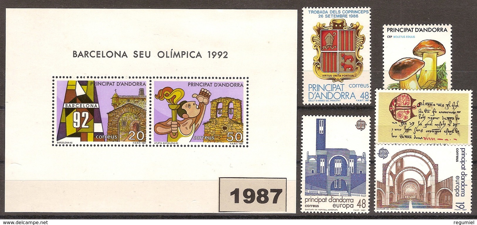 Andorra 195/202 ** 1987 Año Completo - Nuevos