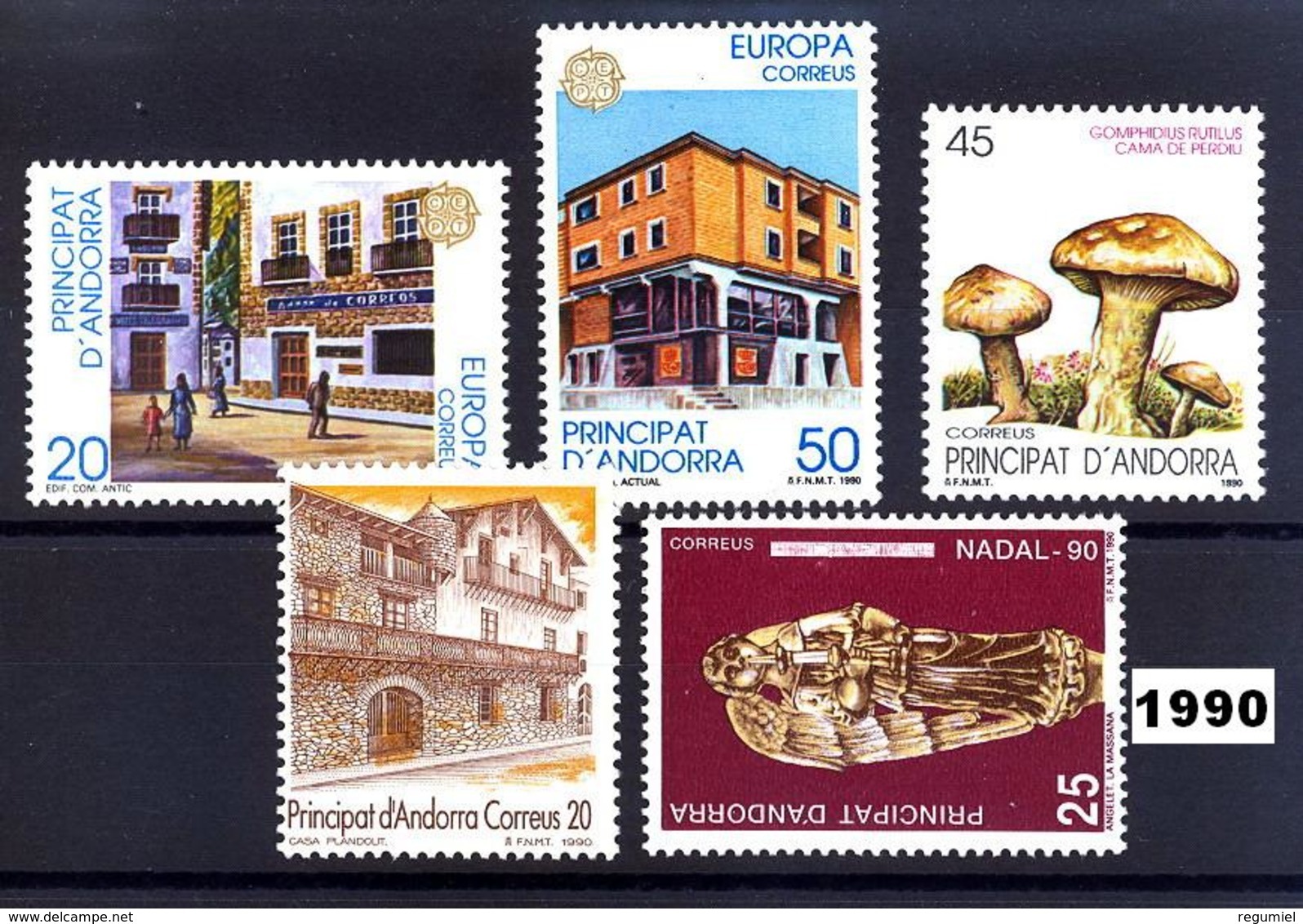 Andorra 218/222 ** 1990 Año Completo - Nuevos