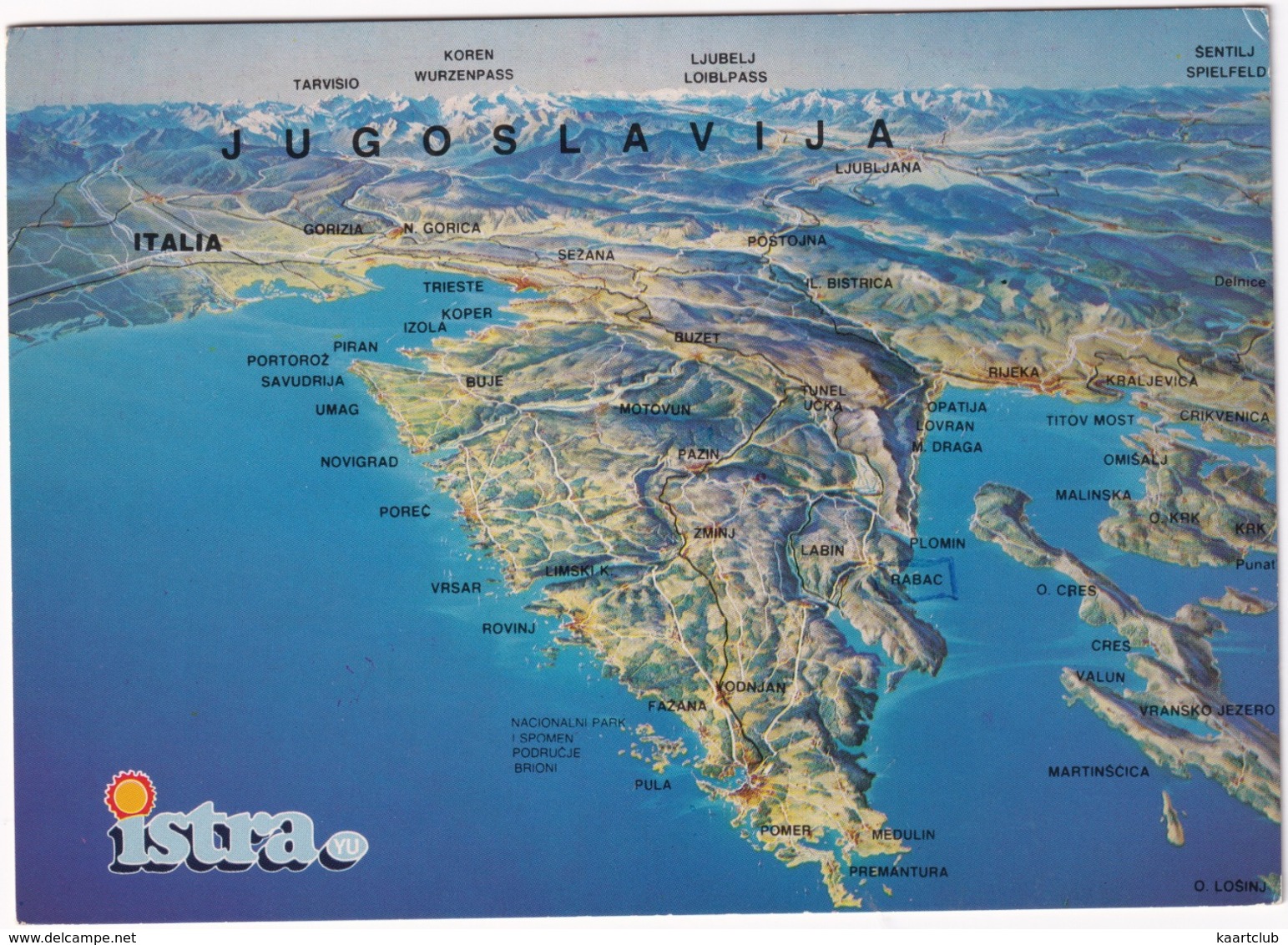 Istra - North-West Part Of Yugoslavia - SR Of Slovenia And SR Of Croatia - (1986) - Joegoslavië