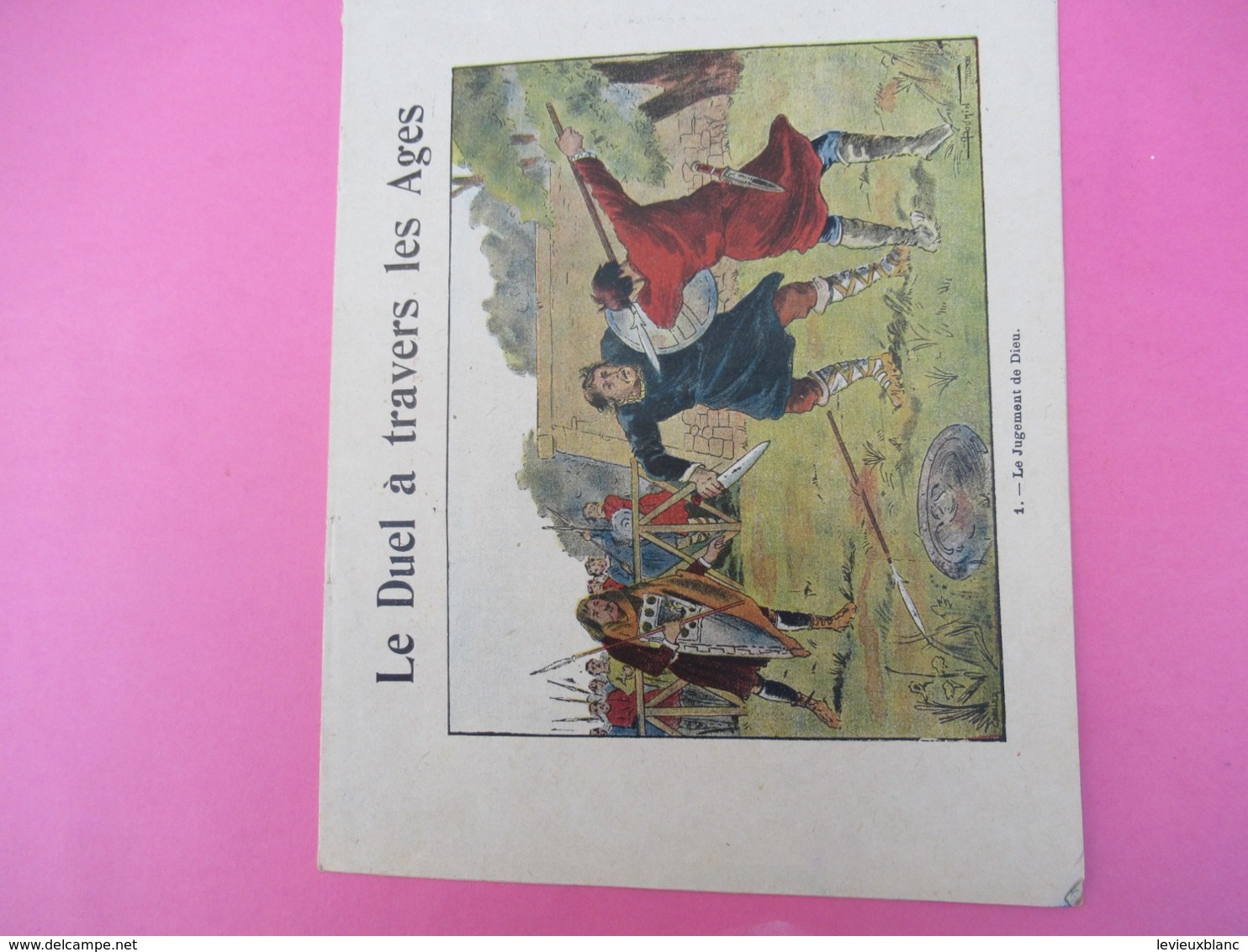 Couverture De Cahier écolier/Le Duel à Travers Les âges/Le Jugement De Dieu/Geisler/Raon L'étape/Vosges /Vers1900 CAH277 - Otros & Sin Clasificación