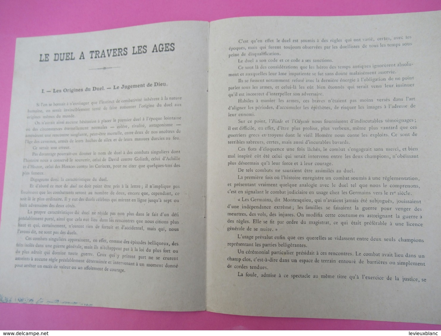 Couverture De Cahier écolier/Le Duel à Travers Les âges/Le Jugement De Dieu/Geisler/Raon L'étape/Vosges /Vers1900 CAH277 - Andere & Zonder Classificatie