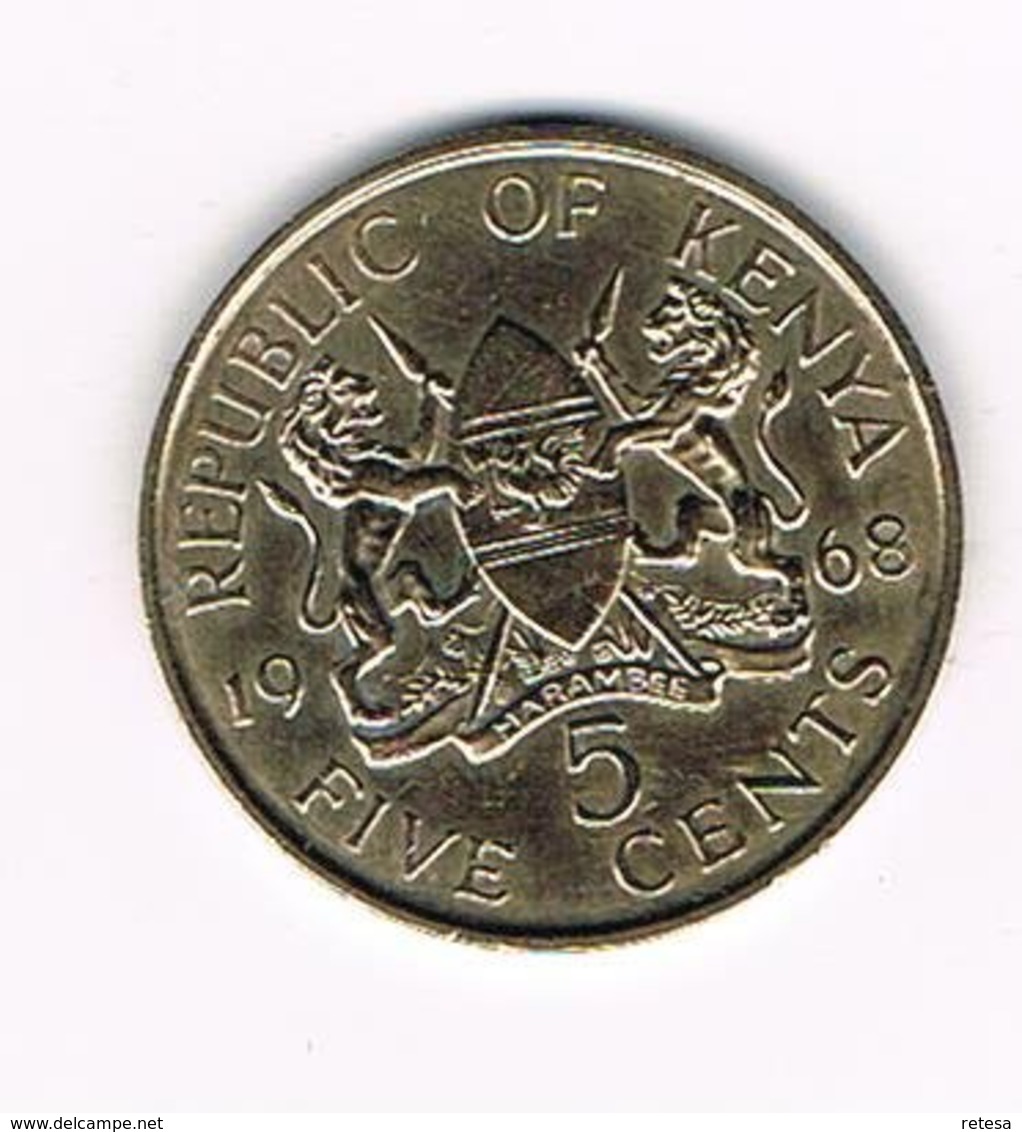 //  KENIA  5 CENTS  1968 - Kenya