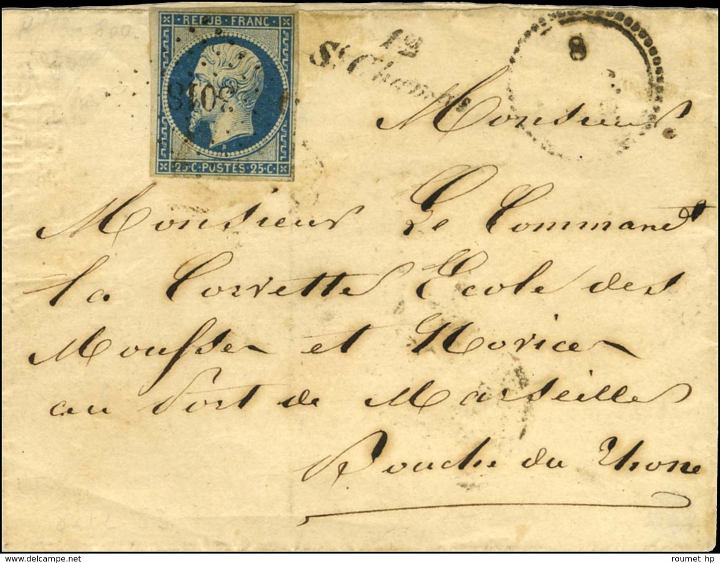 PC 3018 / N° 10 Cursive 12 / St Chamas, Dateur B. 1853. - TB. - 1852 Luis-Napoléon