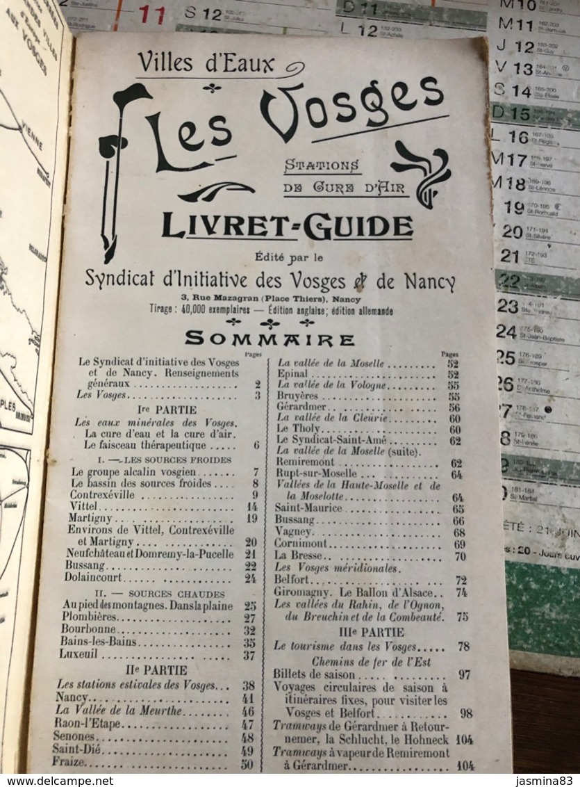 Les Vosges (livre De 104 Pages De 12,4 Cm Sur 21 Cm ) - Turismo